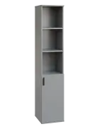 LN 5 - 3DN kancelářská skříň, 1-dveřová/nika, pravá, 1822x360x400, šedá